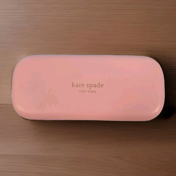 Kate Spade New York Pink Eyeglasses Ir Sunglasses Hard Case Flip Top Felt Lining - Picture 1 of 12